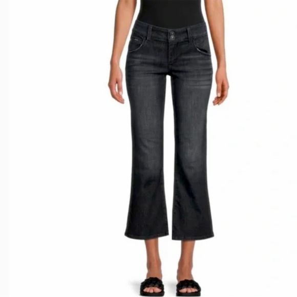 💙Hudson Collin Black Mid Rise Bootcut Crop Jeans - Picture 5 of 14